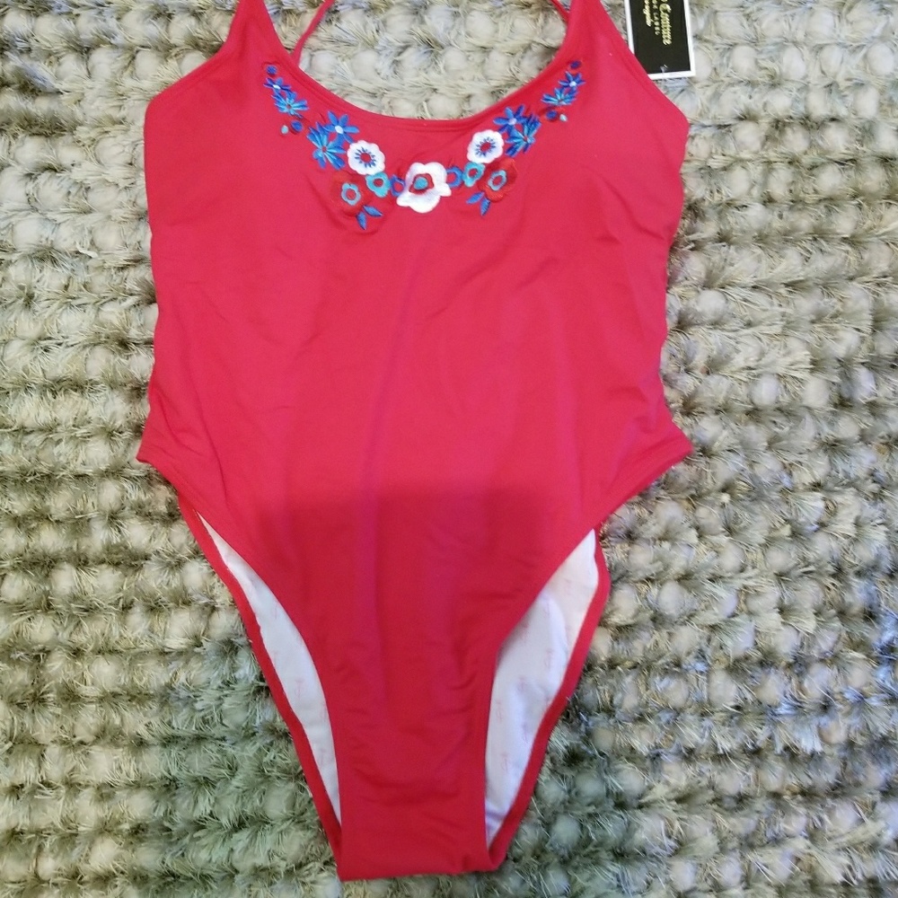 JUICY COUTURE EMBROIDERED  BATHING SUIT